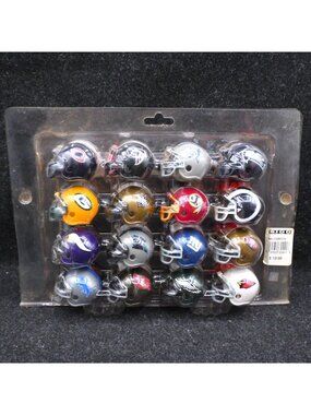 NFL Riddell Mini Helmet Tracker Set 32 Teams Display Stand Football NO BOX